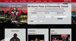 Desktop Screenshot of mrbonespizza.com