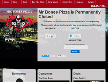 Tablet Screenshot of mrbonespizza.com